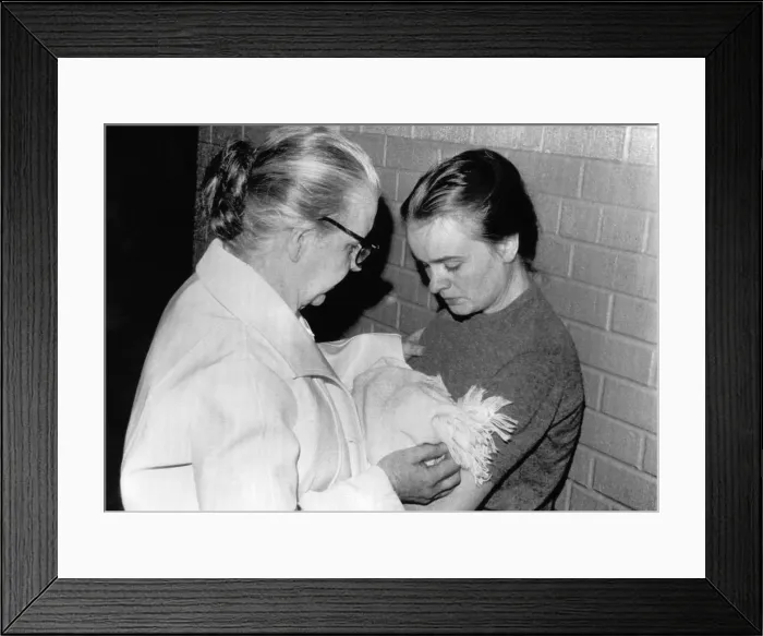Framed Print : Marguerite Oswald, mother of Lee Harvey Oswald, and Marina Oswald, Oswald's wife