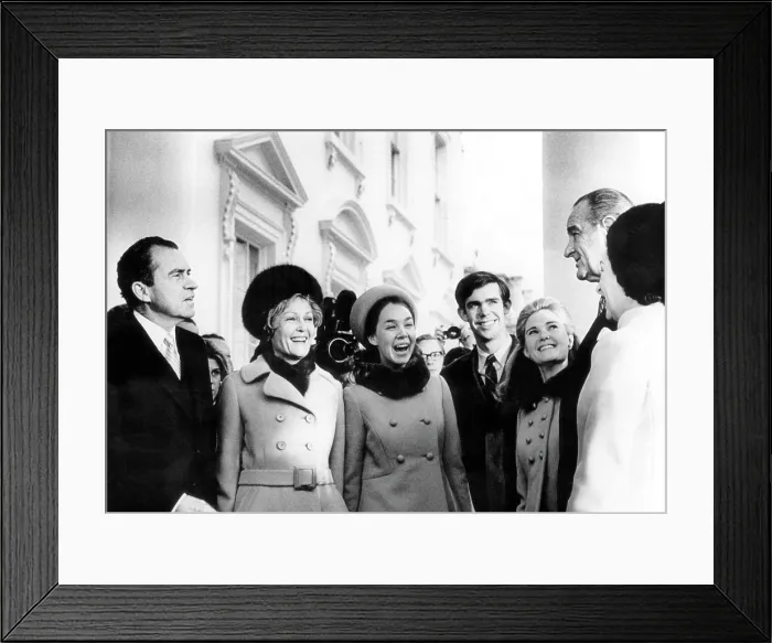Framed Print : Richard Nixon, Pat Nixon, Julie Eisenhower, David Eisenhower, and Tricia Nixon, are greeted at the White House by President Lyndon Johnson and First Lady Ladybird Johnson Framed Print : Richard Nixon, Pat Nixon, Julie Eisenhower, David Eisenhower, and Tricia Nixon, are greeted at the White House by President Lyndon Johnson and First Lady Ladybird Johnson