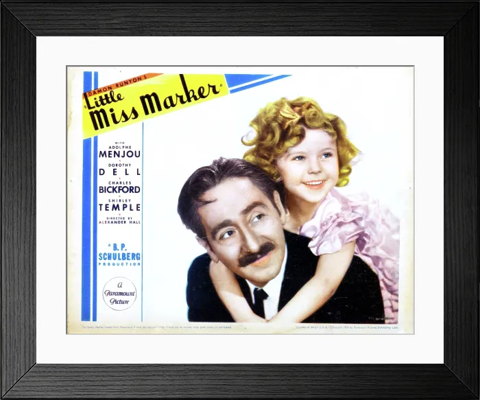 Framed Print : LITTLE MISS MARKER, Adolphe Menjou, Shirley Temple, 1934
