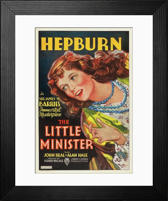 Framed Print : THE LITTLE MINISTER, poster art, Katharine Hepburn, 1934 Framed Print : THE LITTLE MINISTER, poster art, Katharine Hepburn, 1934