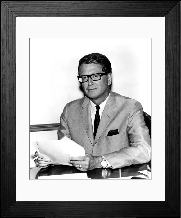 Framed Print : Roy Huggins in the 1960s. Courtesy: CSU Archives  /  Everett Collection