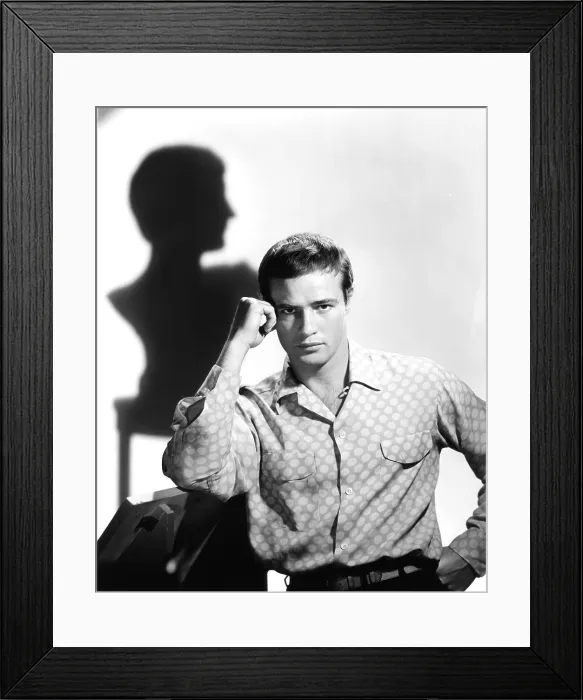 Framed Print : Marlon Brando, at the time he was filming JULIUS CAESAR, 1953