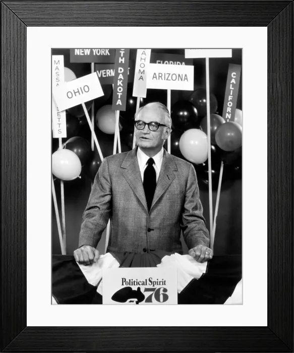 Framed Print : Senator Barry Goldwater at the Republican National Convention, ca. 1976. Courtesy: CSU Archives / Everett Collection Framed Print : Senator Barry Goldwater at the Republican National Convention, ca. 1976. Courtesy: CSU Archives / Everett Collection
