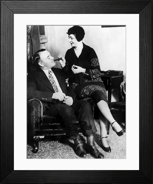Framed Print : Racer Barney Oldfield, and his wife, Hulda Rae Braden, San Diego, California, January 4, 1926. Courtesy: CSU Archives / Everett Collection