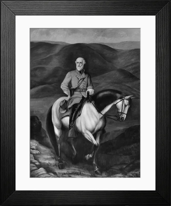 Framed Print : Robert E. Lee (1807-1870), celebrated Confederate General in the United States Civil War. Painting of General Robert E Framed Print : Robert E. Lee (1807-1870), celebrated Confederate General in the United States Civil War. Painting of General Robert E