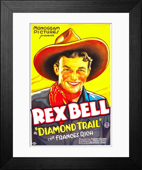 Framed Print : DIAMOND TRAIL, Rex Bell, 1933