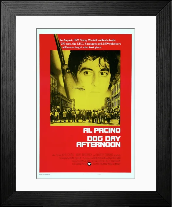 Framed Print : DOG DAY AFTERNOON, US poster art, Al Pacino, 1975