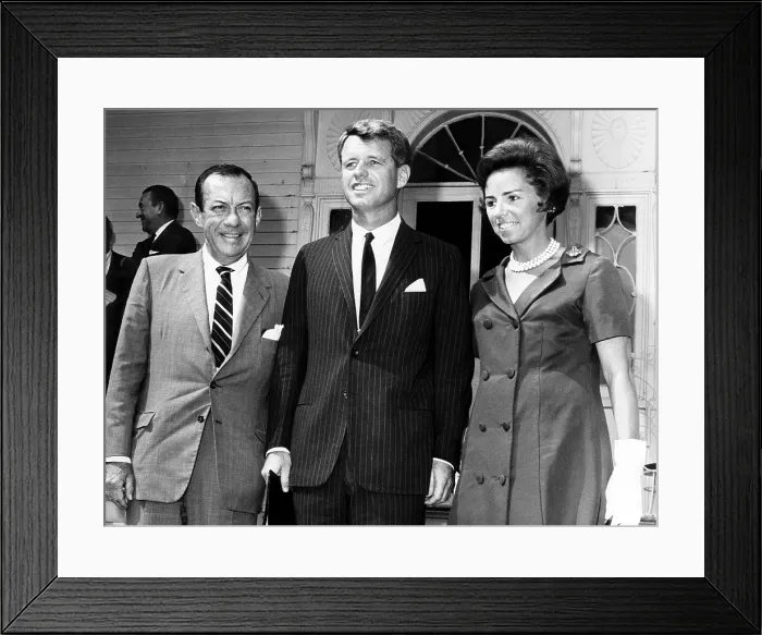 Framed Print : New York Mayor Robert F. Wagner, Robert F. Kennedy, Ethel Kennedy, New York, August 25, 1964.. Courtesy: CSU Archives  /  Everett Collection