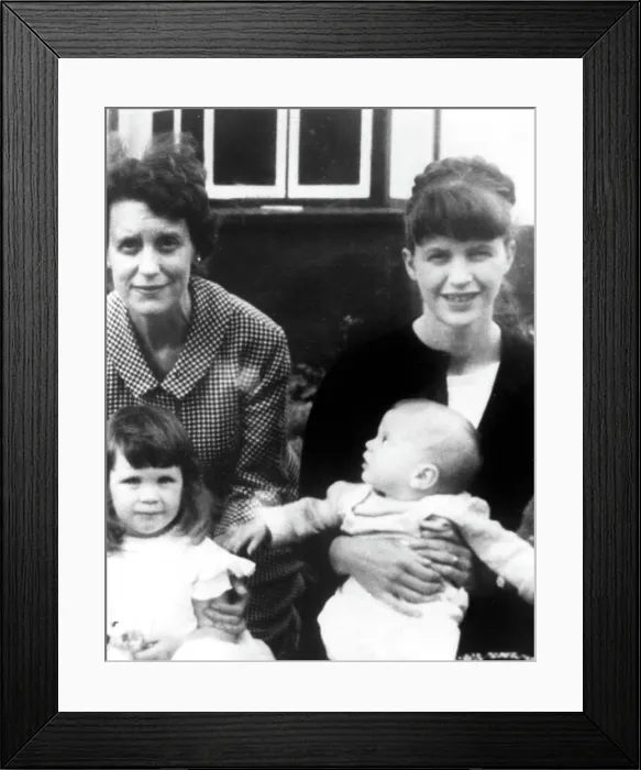 Framed Print : SYLVIA PLATH, with her two children and her mother Aurelia in Devon, England c. 1962. Courtesy: CSU Archives / Everett Collection Framed Print : SYLVIA PLATH, with her two children and her mother Aurelia in Devon, England c. 1962. Courtesy: CSU Archives / Everett Collection
