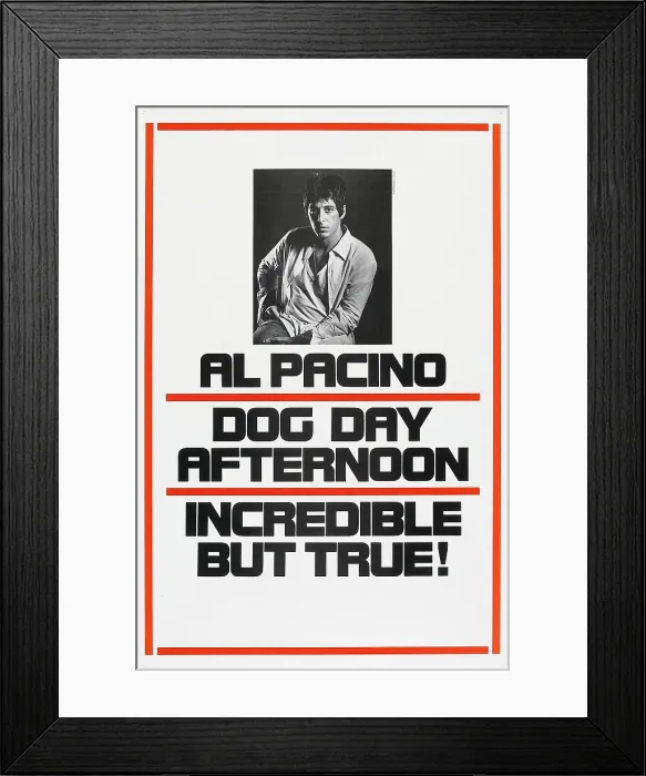 Framed Print : DOG DAY AFTERNOON, US poster art, Al Pacino, 1975