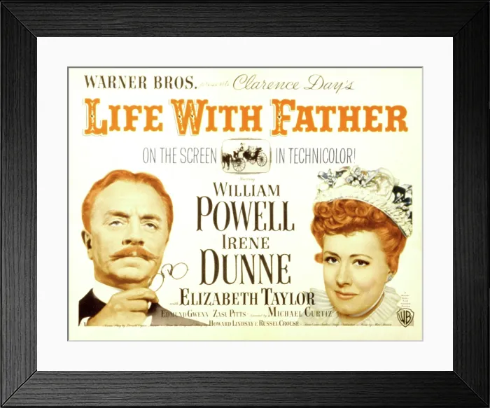Framed Print : LIFE WITH FATHER, William Powell, Irene Dunne, 1947 Framed Print : LIFE WITH FATHER, William Powell, Irene Dunne, 1947