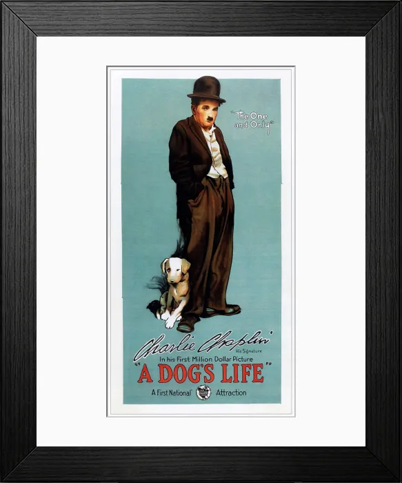 Framed Print : A DOG'S LIFE, Charlie Chaplin, 1918 Framed Print : A DOG'S LIFE, Charlie Chaplin, 1918