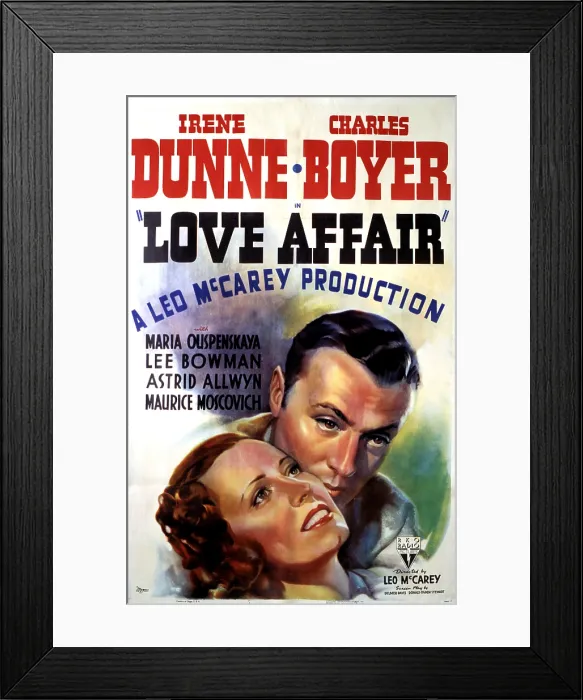 Framed Print : LOVE AFFAIR, Irene Dunne, Charles Boyer, 1939