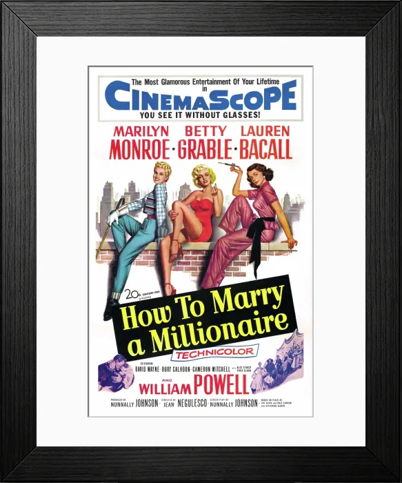 Framed Print : HOW TO MARRY A MILLIONAIRE, 1953, TM & Copyright (c) 20th Century Fox Film Corp. All rights reserved