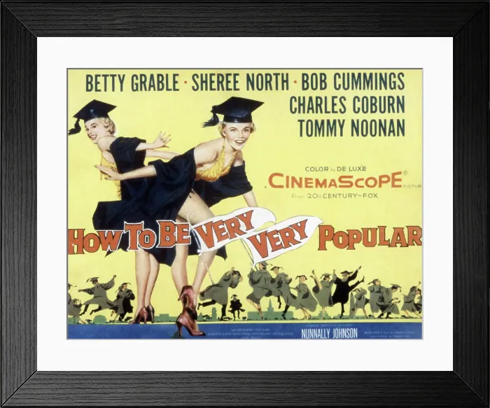 Framed Print : HOW TO BE VERY, VERY POPULAR, Betty Grable, Sheree North, 1955, TM and copyright 20th Century Fox Film Corp. All rights reserved / Courtesy: Everett Collection Framed Print : HOW TO BE VERY, VERY POPULAR, Betty Grable, Sheree North, 1955, TM and copyright 20th Century Fox Film Corp. All rights reserved / Courtesy: Everett Collection