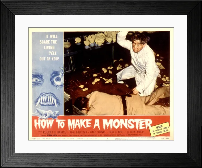 Framed Print : HOW TO MAKE A MONSTER, Dennis Cross, Robert H. Harris, 1958