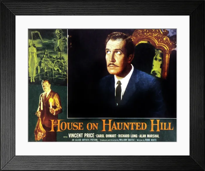 Framed Print : HOUSE ON HAUNTED HILL, Vincent Price, 1959