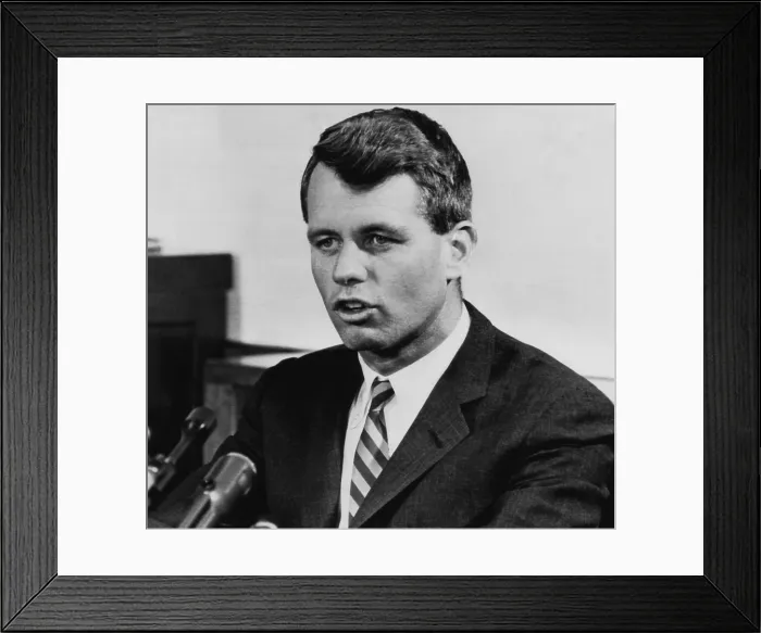Framed Print : Attorney General Robert F. Kennedy announcing indictment of U.S. Communist Party, Washington D.C. December 1, 1961.. Courtesy: CSU Archives  /  Everett Collection