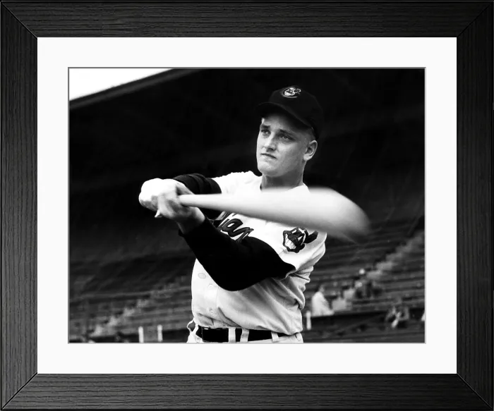 Framed Print : Roger Maris, (1934-1985), playing for the Cleveland Indians, 1957.. Courtesy: CSU Archives  /  Everett Collection