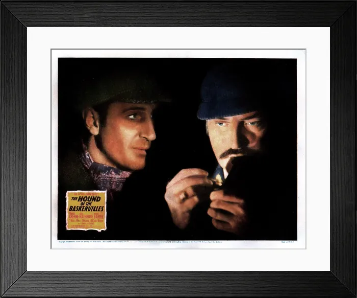 Framed Print : THE HOUND OF THE BASKERVILLES, from left, Basil Rathbone, Lionel Atwill, 1939, TM and Copyright 20th Century Fox Film Corp. All rights reserved Framed Print : THE HOUND OF THE BASKERVILLES, from left, Basil Rathbone, Lionel Atwill, 1939, TM and Copyright 20th Century Fox Film Corp. All rights reserved
