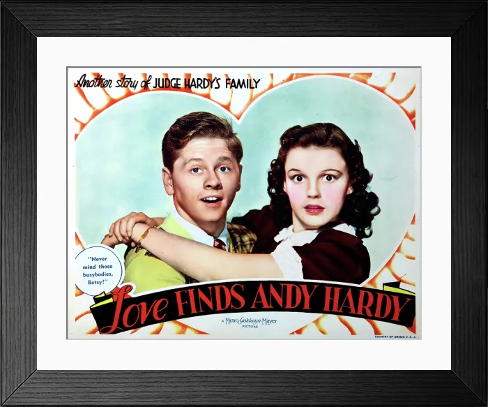 Framed Print : LOVE FINDS ANDY HARDY, Mickey Rooney, Judy Garland, 1938 Framed Print : LOVE FINDS ANDY HARDY, Mickey Rooney, Judy Garland, 1938