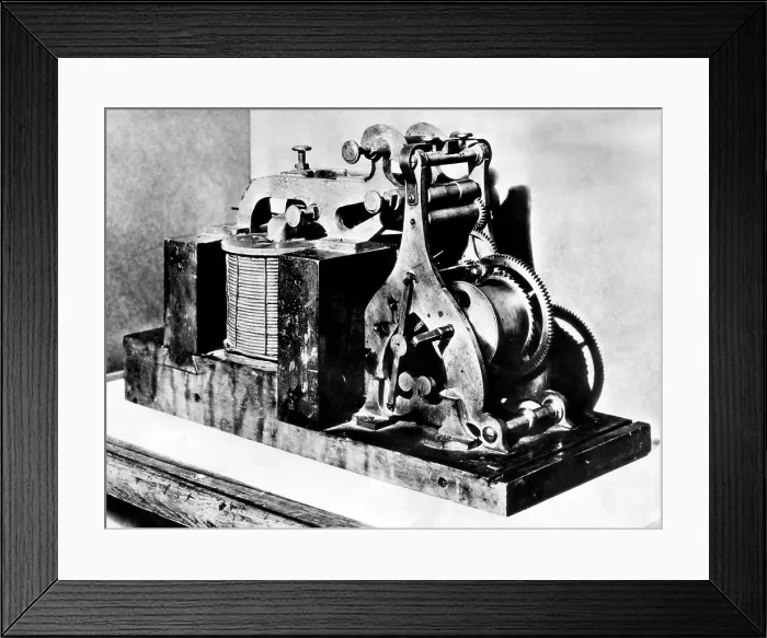 Framed Print : The first electrical telegraph, on which the message What Hath God Wrought was received on May 24, 1844.. Courtesy: CSU Archives  /  Everett Collection