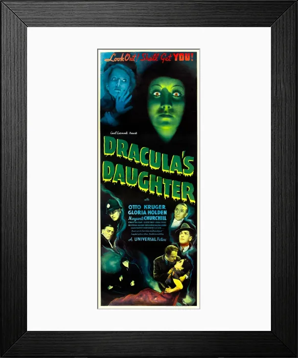Framed Print : DRACULA'S DAUGHTER, top from left: Marguerite Churchill, Gloria Holden, bottom left: Edgar Norton, bottom right center: Otto Kruger, 1936