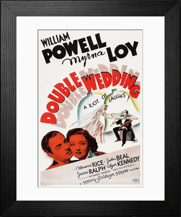 Framed Print : DOUBLE WEDDING, from left: William Powell, Myrna Loy, 1937 Framed Print : DOUBLE WEDDING, from left: William Powell, Myrna Loy, 1937