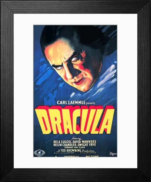 Framed Print : DRACULA, Bela Lugosi, 1931, poster art Framed Print : DRACULA, Bela Lugosi, 1931, poster art