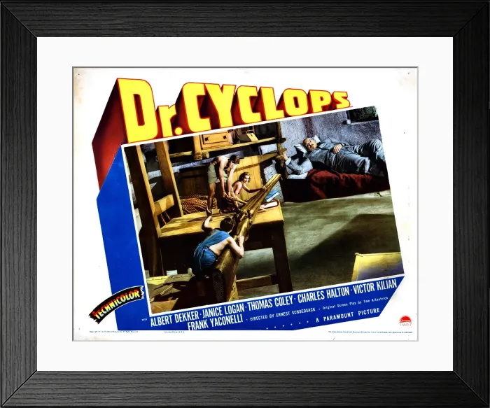Framed Print : DR. CYCLOPS, from left, Thomas Coley, Janice Logan, Albert Dekker, 1940