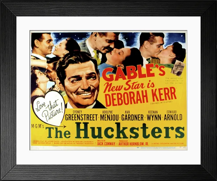 Framed Print : THE HUCKSTERS, Clark Gable, Deborah Kerr, 1947