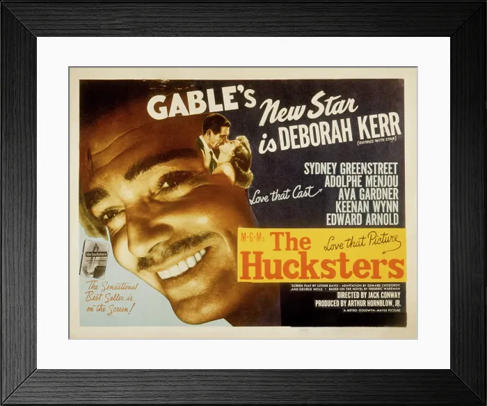 Framed Print : THE HUCKSTERS, Clark Gable, Deborah Kerr, 1947