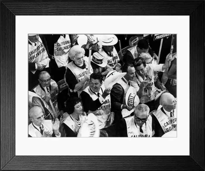 Framed Print : Ronald Reagan in the California delegation at the 1964 Republican convention in San Francisco. Courtesy: CSU Archives / Everett Collection Framed Print : Ronald Reagan in the California delegation at the 1964 Republican convention in San Francisco. Courtesy: CSU Archives / Everett Collection