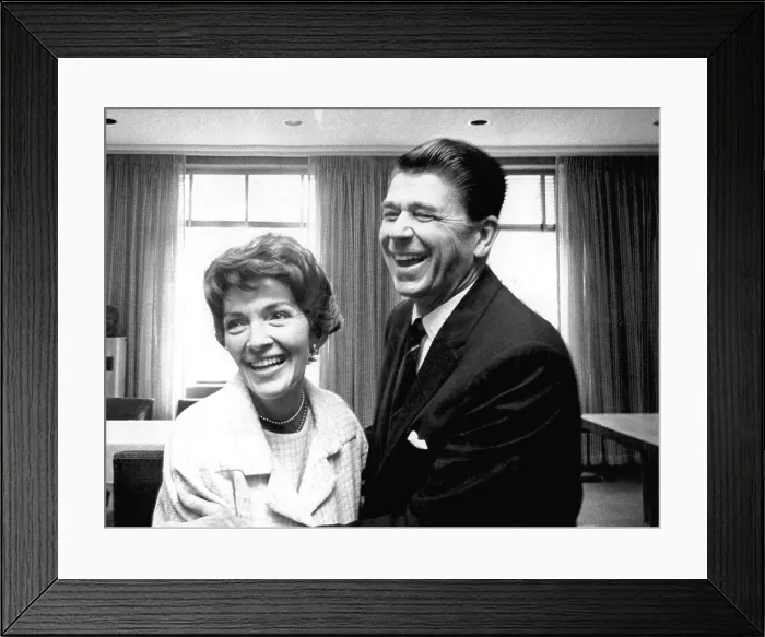 Framed Print : Nancy Reagan, Ronald Reagan at the governor's mansion in Sacramento, California, 5 / 3 / 67. Courtesy: CSU Archives  /  Everett Collection