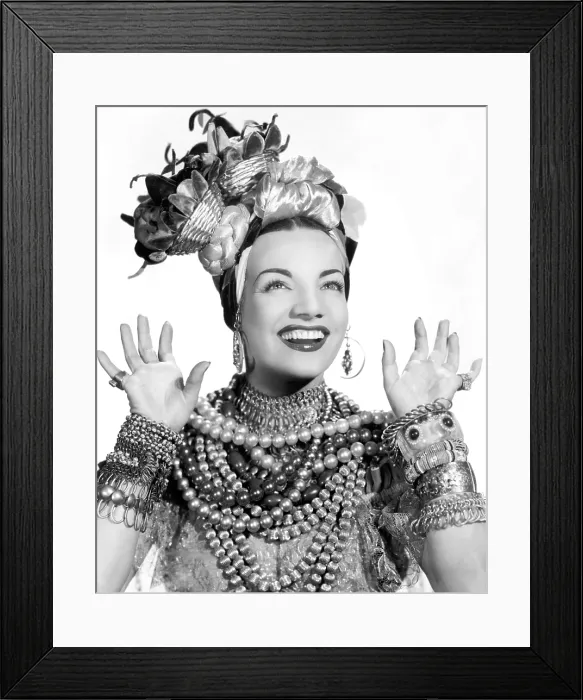 Framed Print : Carmen Miranda, ca. 1940s Framed Print : Carmen Miranda, ca. 1940s