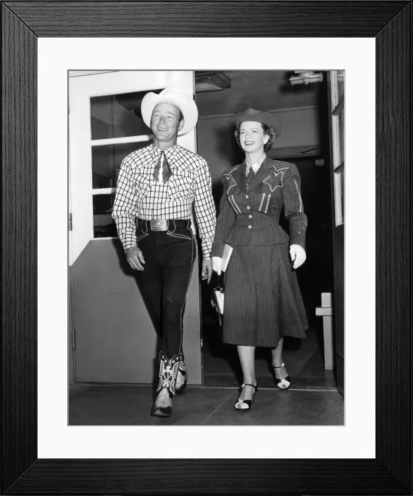 Framed Print : Roy Rogers, and his wife Dale Evans, circa 1953. Courtesy: CSU Archives / Everett Collection