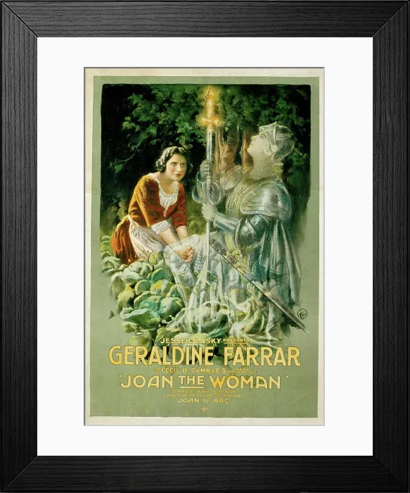 Framed Print : JOAN THE WOMAN, Geraldine Farrar as Joan of Arc, 1916 Framed Print : JOAN THE WOMAN, Geraldine Farrar as Joan of Arc, 1916