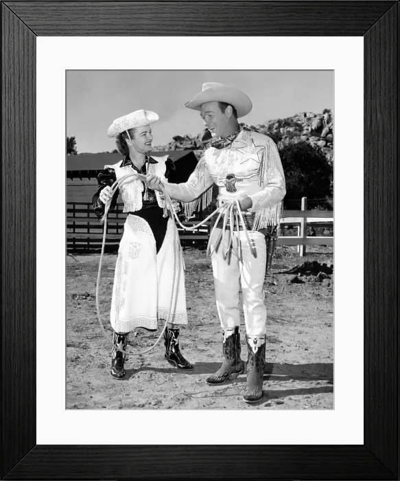 Framed Print : Roy Rogers (right), and his wife Dale Evans, circa 1953. Courtesy: CSU Archives / Everett Collection