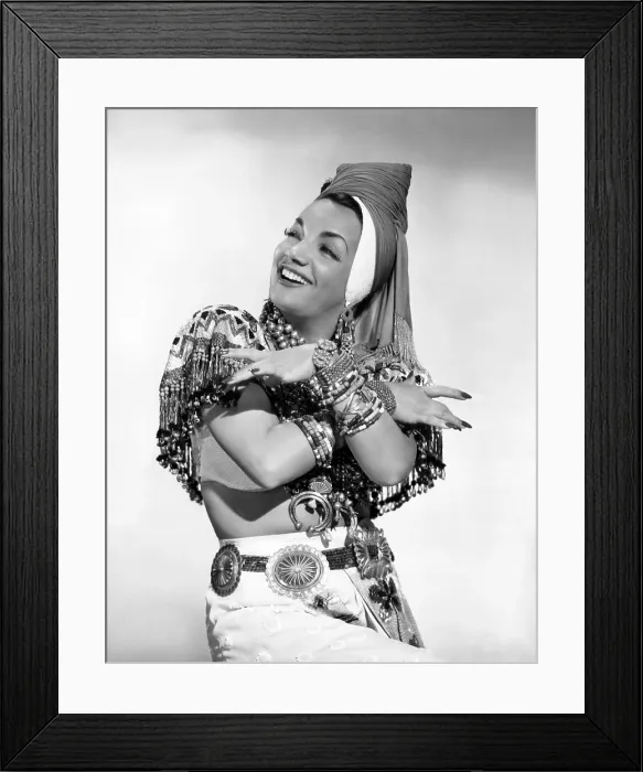 Framed Print : Carmen Miranda, ca. mid-1940s Framed Print : Carmen Miranda, ca. mid-1940s