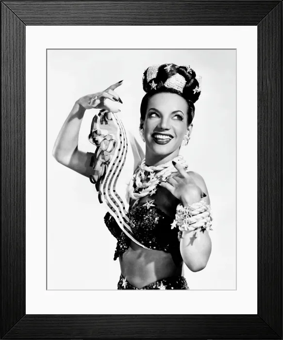 Framed Print : Carmen Miranda, celebrating the Fourth of July, ca. mid-1940s