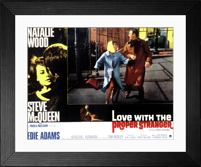 Framed Print : LOVE WITH THE PROPER STRANGER, Natalie Wood, Steve McQueen, 1963 Framed Print : LOVE WITH THE PROPER STRANGER, Natalie Wood, Steve McQueen, 1963