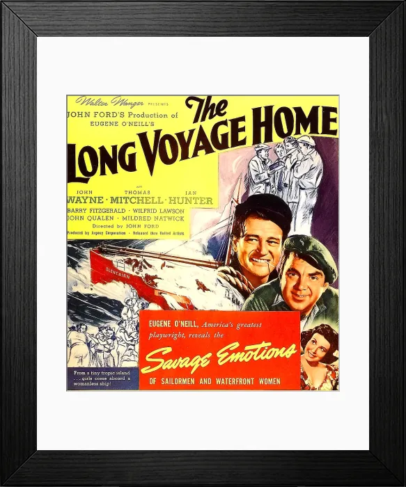 Framed Print : THE LONG VOYAGE HOME, John Wayne, Thomas Mitchell, Rafaela Ottiano, 1940