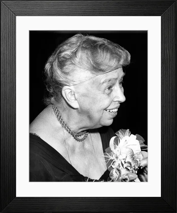 Framed Print : Former First Lady Eleanor Roosevelt, (1884-1962), at a Diamond Jubilee Dinner in her honor, Washington D.C. 1959.. Courtesy: CSU Archives  /  Everett Collection