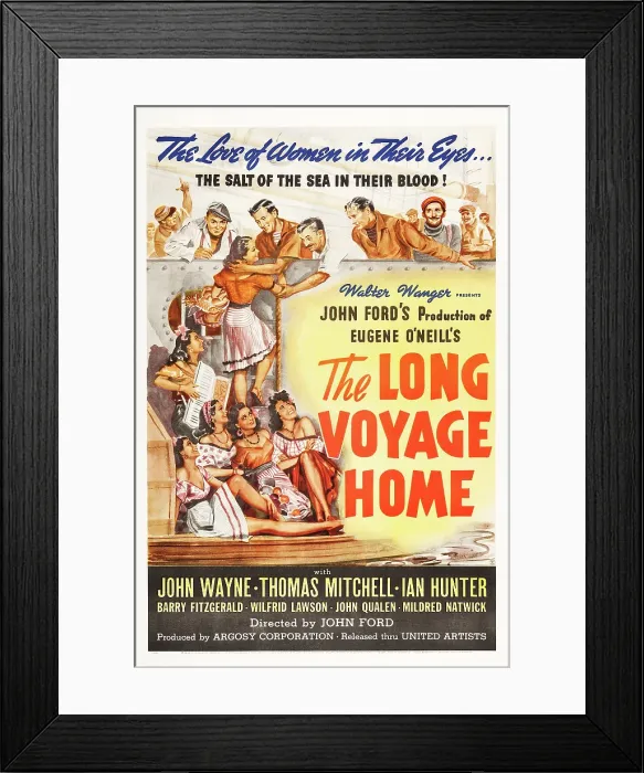 Framed Print : THE LONG VOYAGE HOME, US poster art, John Wayne, 1940