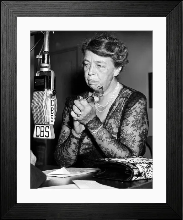 Framed Print : Former First Lady Eleanor Roosevelt (1884-1962), c. 1949.. Courtesy: CSU Archives  /  Everett Collection