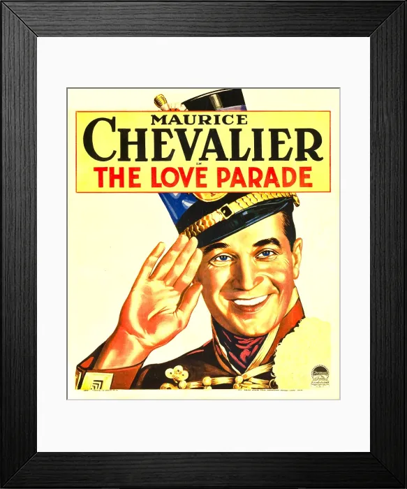 Framed Print : THE LOVE PARADE, Maurice Chevalier on window card, 1929 Framed Print : THE LOVE PARADE, Maurice Chevalier on window card, 1929