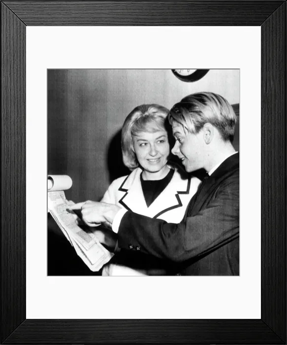 Framed Print : Betty Jane Rase, with son, Tim Rooney, 1963. Courtesy: CSU Archives  /  Everett Collection