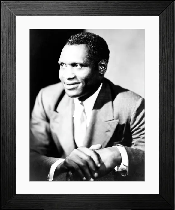 Framed Print : American actor, athlete, singer, and civil rights activist Paul Robeson, (1898-1976), c. 1940's.. Courtesy: CSU Archives  /  Everett Collection