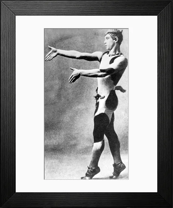 Framed Print : Vaslav Nijinsky, Russian dancer (1888-1950) title role in AFTERNOON OF A FAUN, 1912. Courtesy: CSU Archives  /  Everett Collection