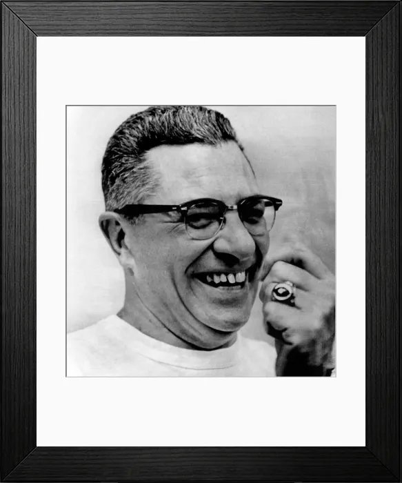 Framed Print : Vince Lombardi, (1913-1970), General manager of the Green Bay Packers and one of the most successful head coaches in the history of American football, 1965